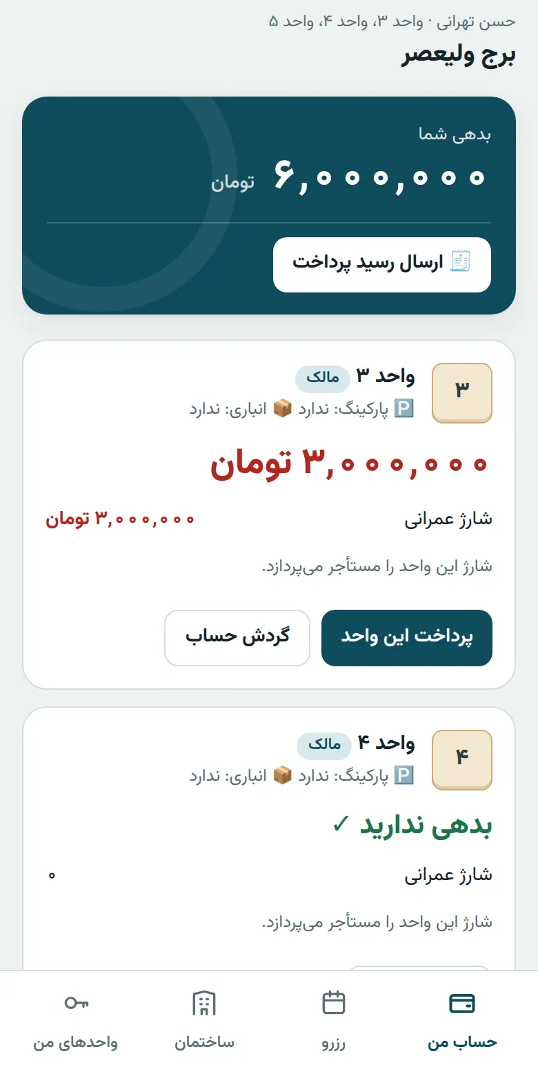 حساب ساکن در مینی‌اپ